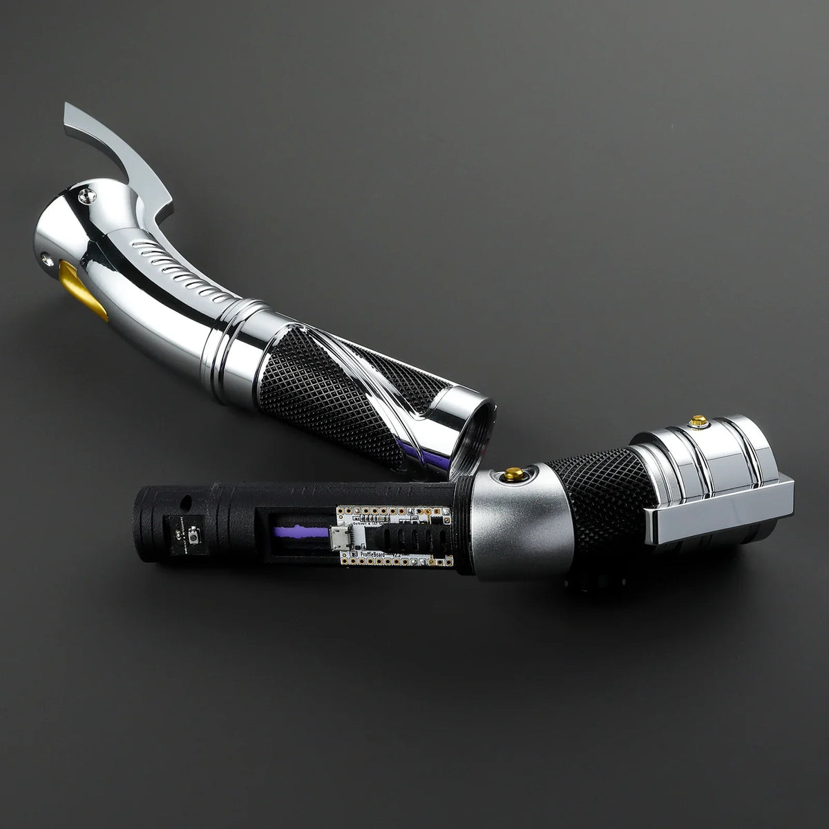Rapierificrsaber Count Dooku Red Light Saber Xenopixel V3 Core Proffie2.2 Curved Hilt 32CM